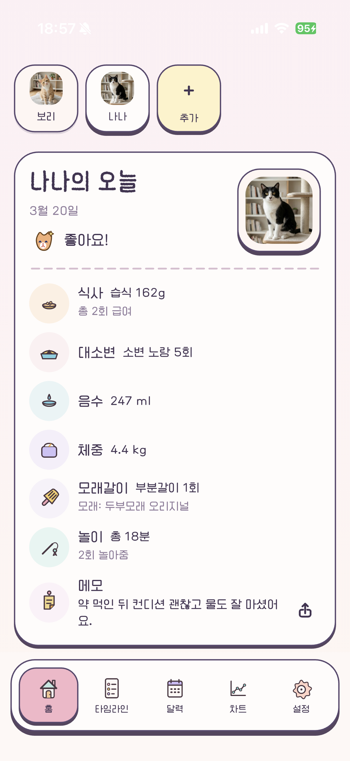 오늘 화면